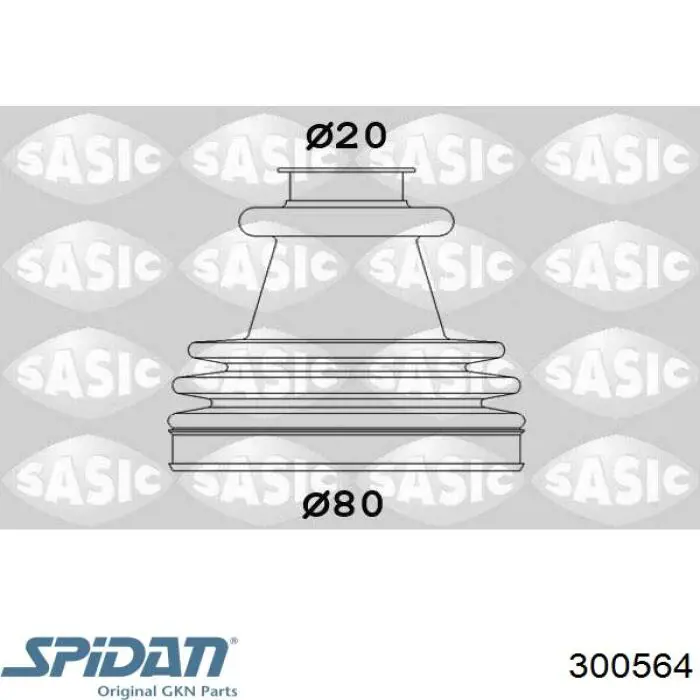 300564 GKN-Spidan fuelle, árbol de transmisión delantero exterior