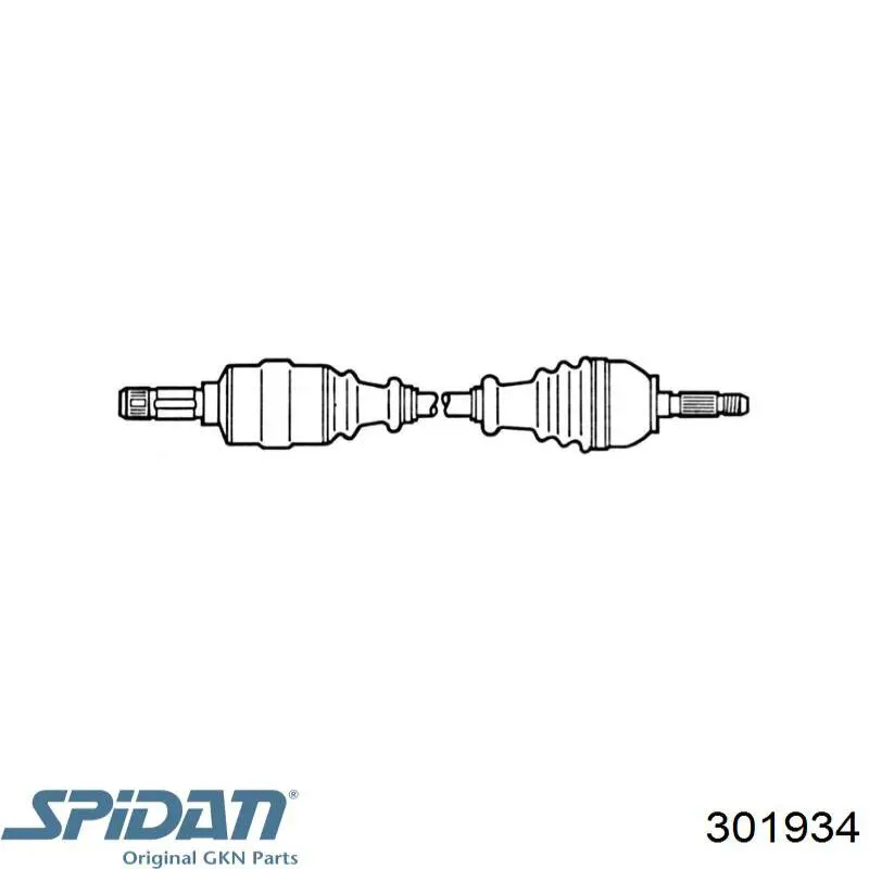 301934 GKN-Spidan árbol de transmisión delantero izquierdo