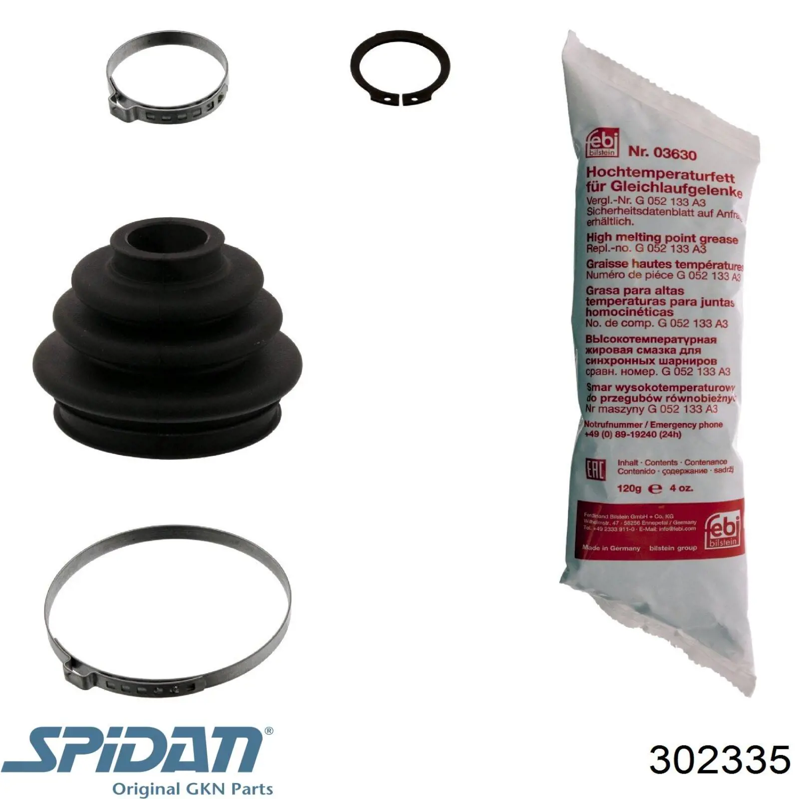 Fuelle exterior del eje de transmisión trasero GKN-Spidan 302335 precio, desde 9,90 EUR