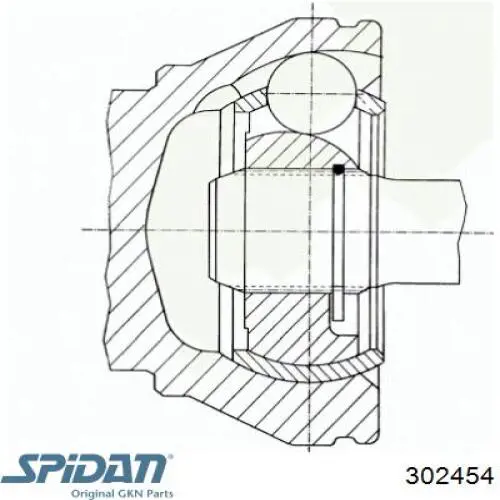 302454 GKN-Spidan junta homocinética exterior delantera