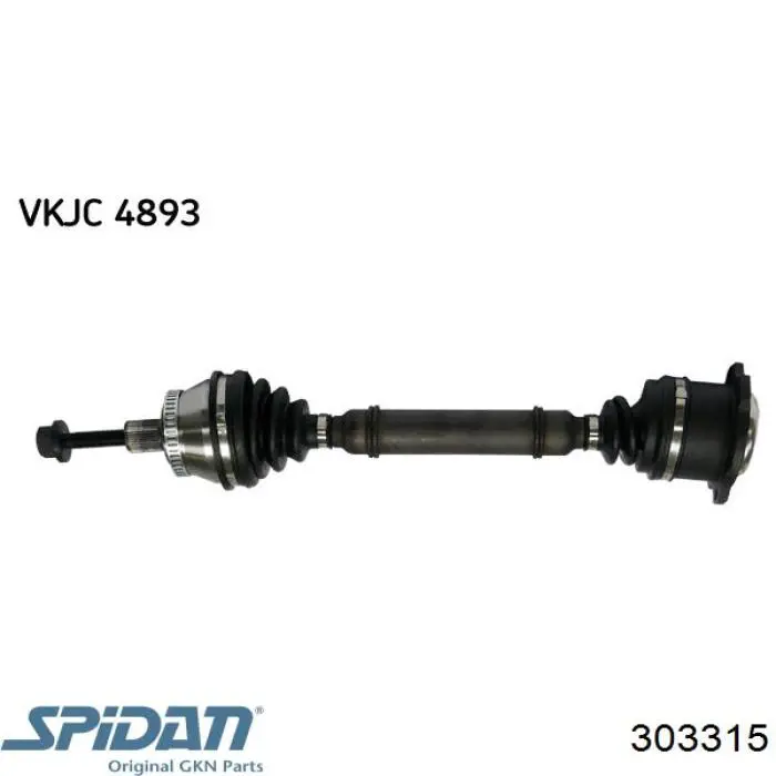 303315 GKN-Spidan árbol de transmisión delantero derecho