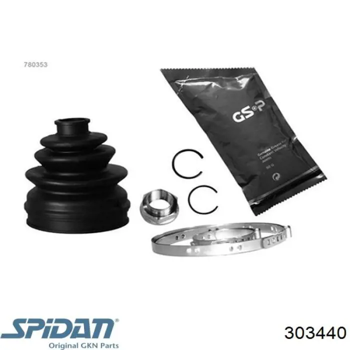 Fuelle de palier delantero exterior 303440 GKN-Spidan