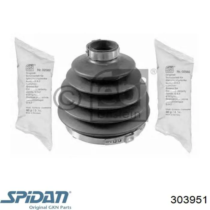 303951 GKN-Spidan fuelle, árbol de transmisión delantero exterior