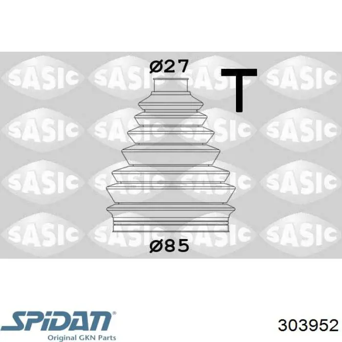 Comprar 303952 GKN-Spidan Fuelle de palier delantero exterior
