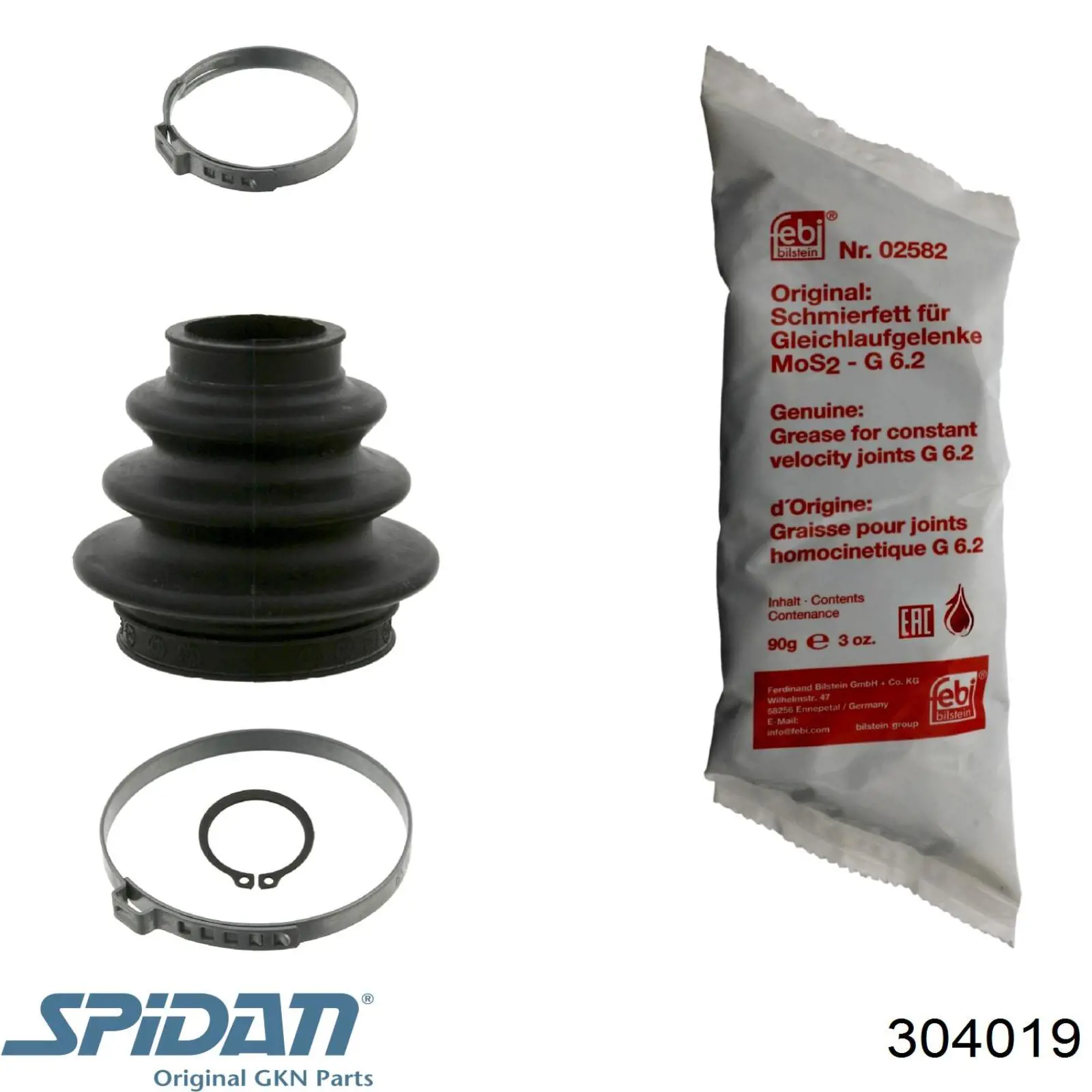 Fuelle exterior del eje de transmisión trasero 304019 GKN-Spidan