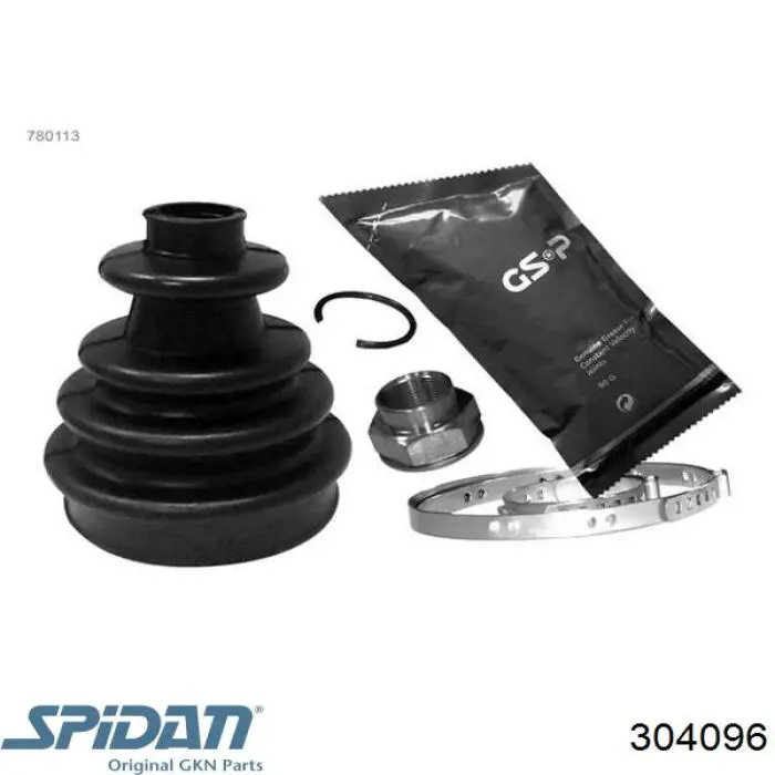 304096 GKN-Spidan fuelle, árbol de transmisión exterior derecho