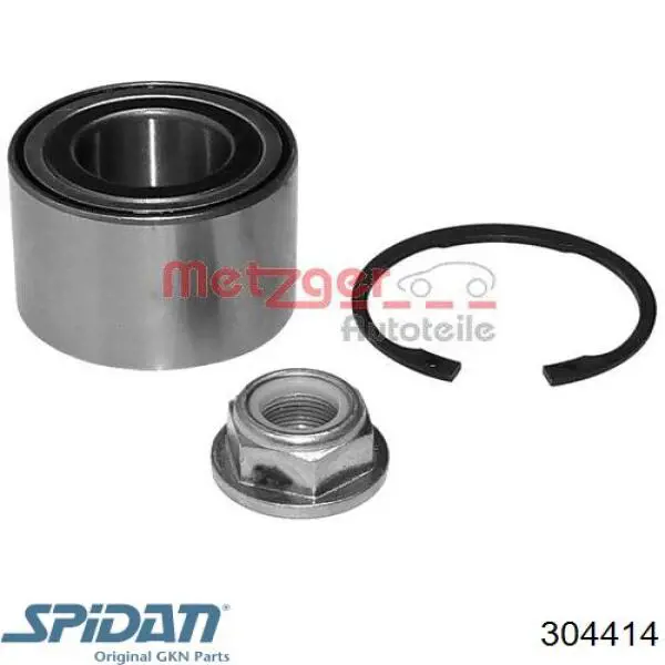 304414 GKN-Spidan árbol de transmisión delantero izquierdo