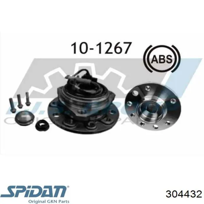 304432 GKN-Spidan árbol de transmisión delantero izquierdo