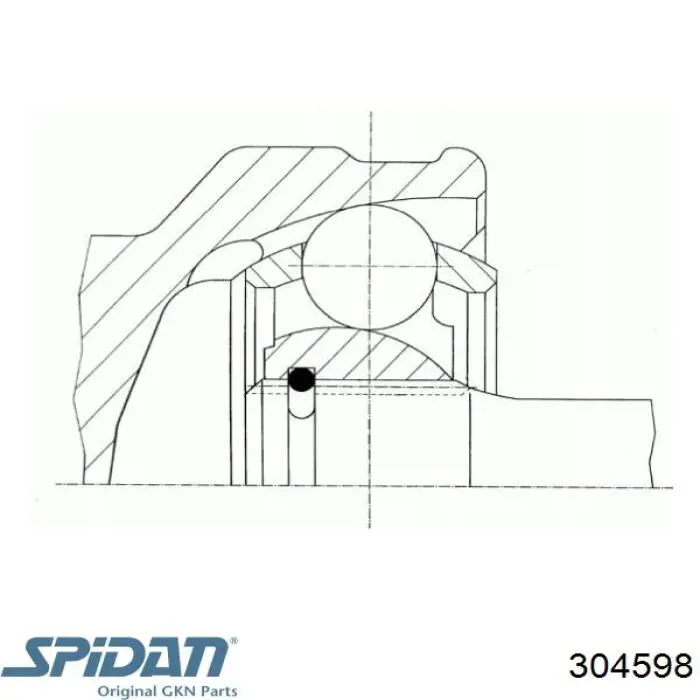 304598 GKN-Spidan junta homocinética exterior delantera