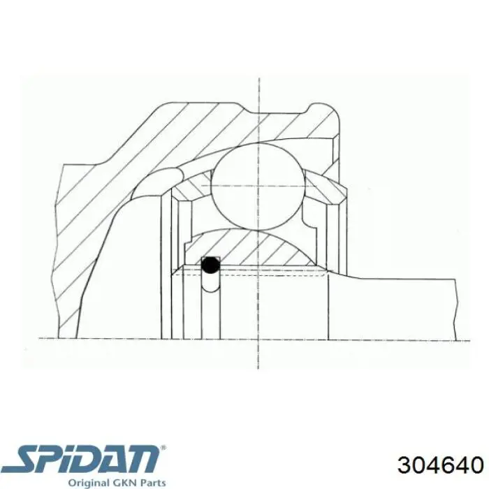 304640 GKN-Spidan junta homocinética exterior delantera