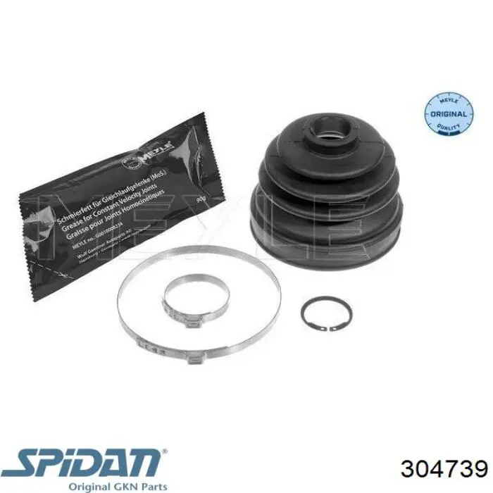 Fuelle, árbol de transmisión, Eje delantero interior GKN-Spidan 304739 precio, desde 5,35 EUR
