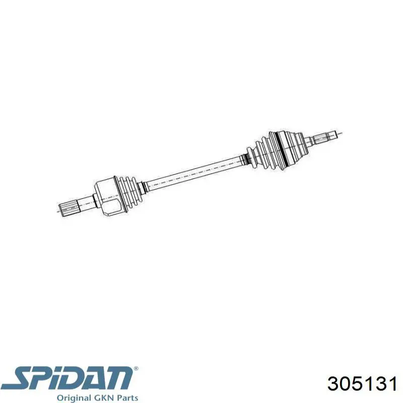 Semieje delantero izquierdo 00003272NP Peugeot/Citroen