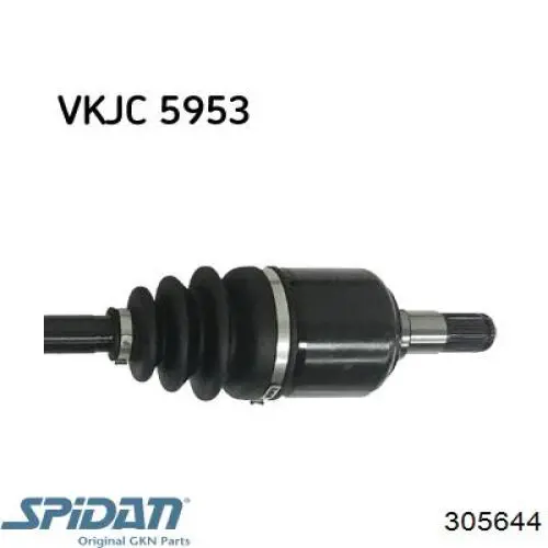 305644 GKN-Spidan árbol de transmisión delantero izquierdo