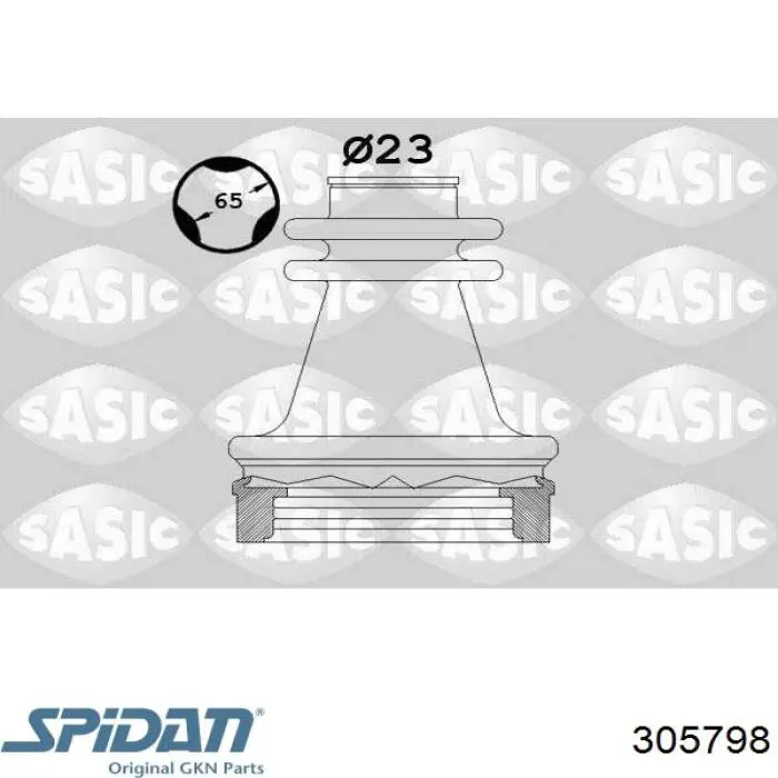 305798 GKN-Spidan fuelle, árbol de transmisión delantero interior derecho