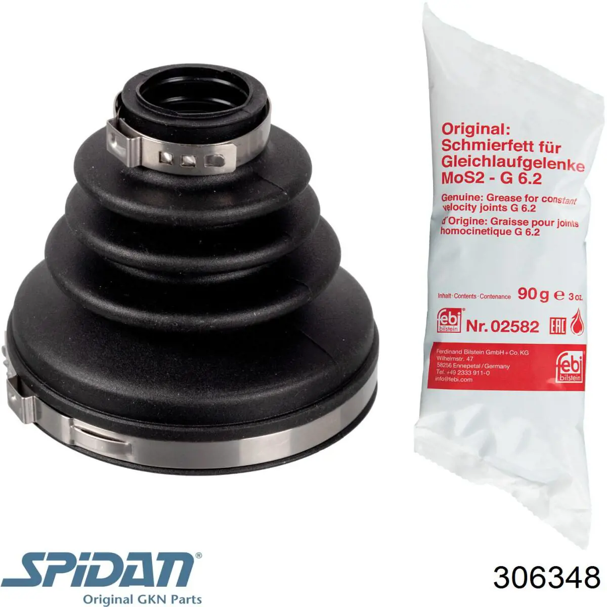 Fuelle de semieje delantero interior 306348 GKN-Spidan
