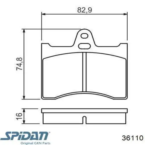 36110 GKN-Spidan junta homocinética exterior delantera