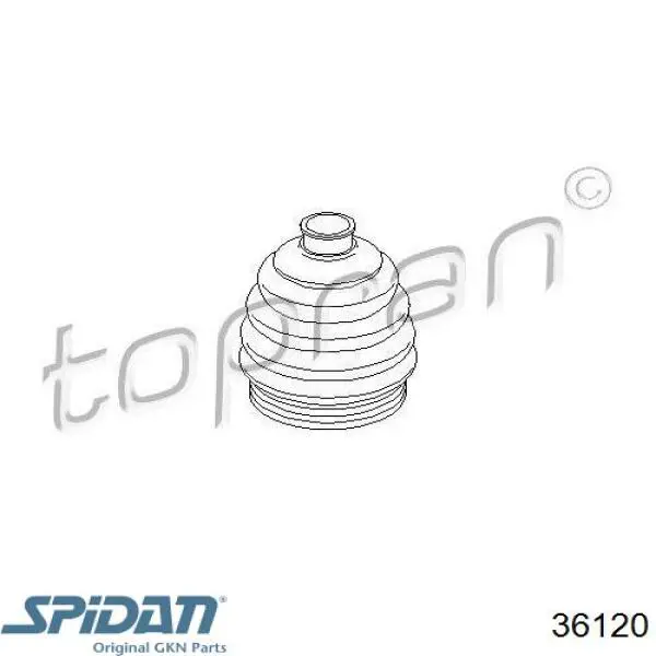 Semieje delantero izquierdo 36120 GKN-Spidan