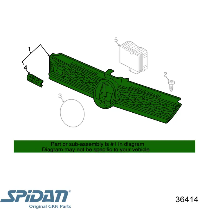 36414 GKN-Spidan fuelle, árbol de transmisión delantero interior