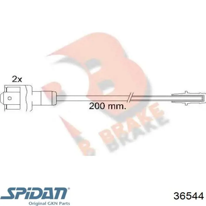 36544 GKN-Spidan árbol de transmisión delantero izquierdo