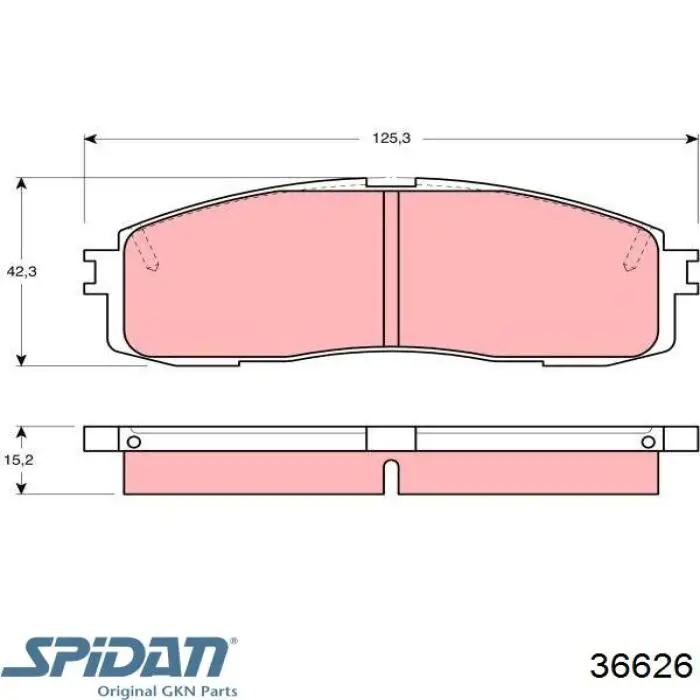 36626 GKN-Spidan fuelle, árbol de transmisión delantero exterior