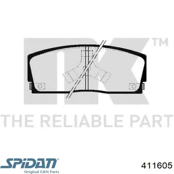 411605 GKN-Spidan suspensión, barra transversal trasera, interior