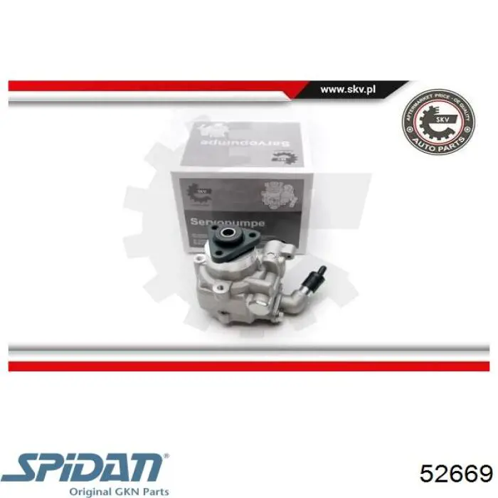 Bomba de dirección hidráulica GKN-Spidan 52669
