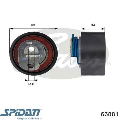 66881 GKN-Spidan tensor, correa dentada