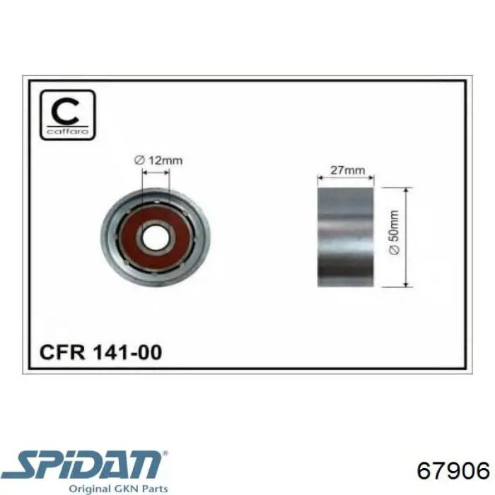 67906 GKN-Spidan rodillo intermedio de correa dentada