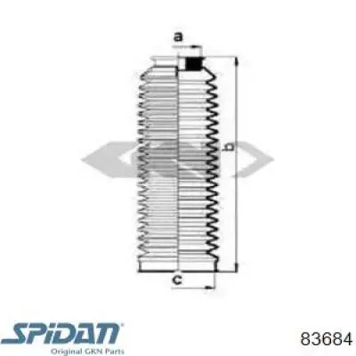 Guardapolvo de dirección GKN-Spidan 83684 precio, desde 7,83 EUR