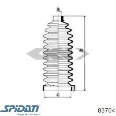 Guardapolvo de dirección GKN-Spidan 83704 precio, desde 13,11 EUR