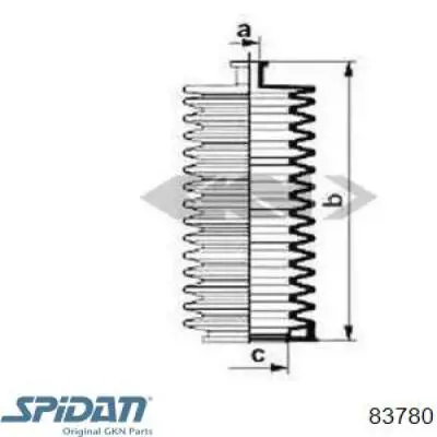 Guardapolvo de dirección GKN-Spidan 83780 precio, desde 7,75 EUR