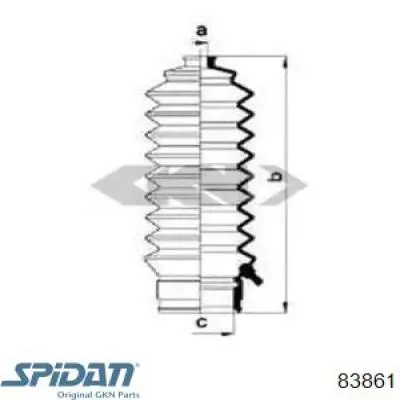 Guardapolvo de dirección GKN-Spidan 83861 precio, desde 9,91 EUR