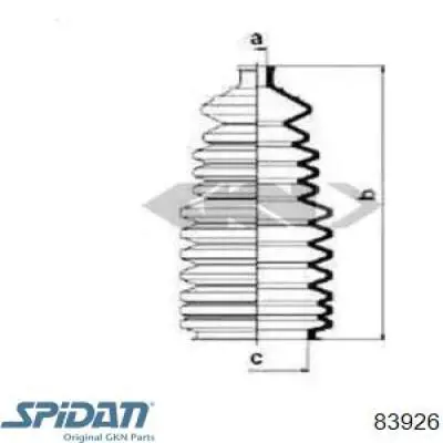 Guardapolvo de dirección GKN-Spidan 83926 precio, desde 17,44 EUR
