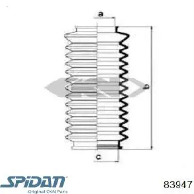 Guardapolvo de dirección GKN-Spidan 83947 precio, desde 6,35 EUR