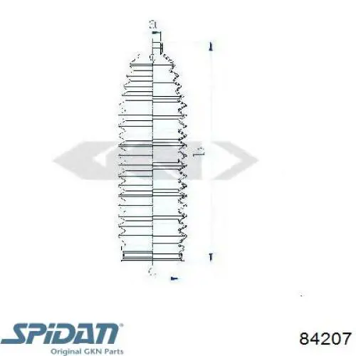 Guardapolvo de dirección izquierdo (cremallera) GKN-Spidan 84207 precio, desde 8,90 EUR