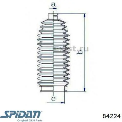 Guardapolvo de dirección GKN-Spidan 84224 precio, desde 10,39 EUR
