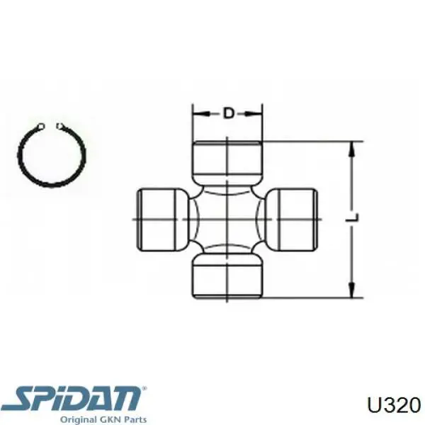 Cruceta del eje cardán trasero GKN-Spidan U320 precio, desde 25,83 EUR