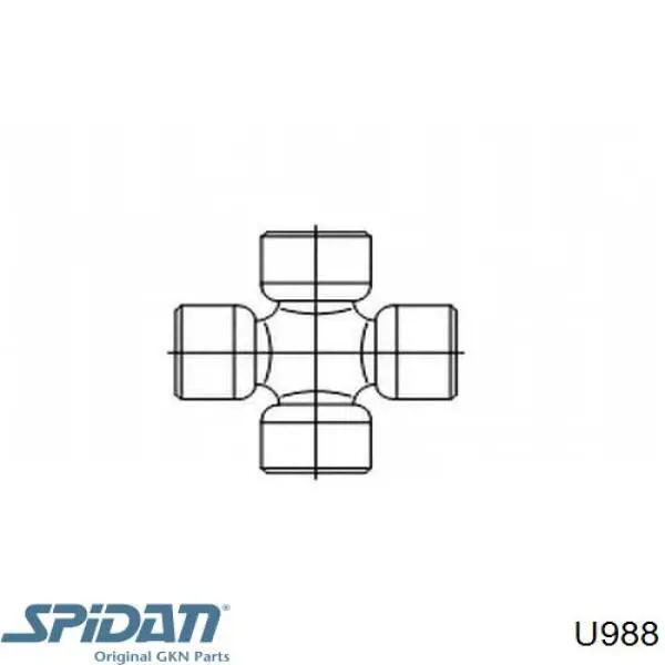 U988 GKN-Spidan cruceta de árbol de cardán trasero