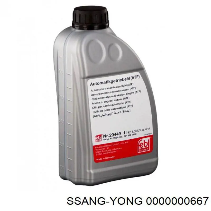 Ssang Yong ATF 134 Sintético 1 L Aceite transmisión (0000000667)