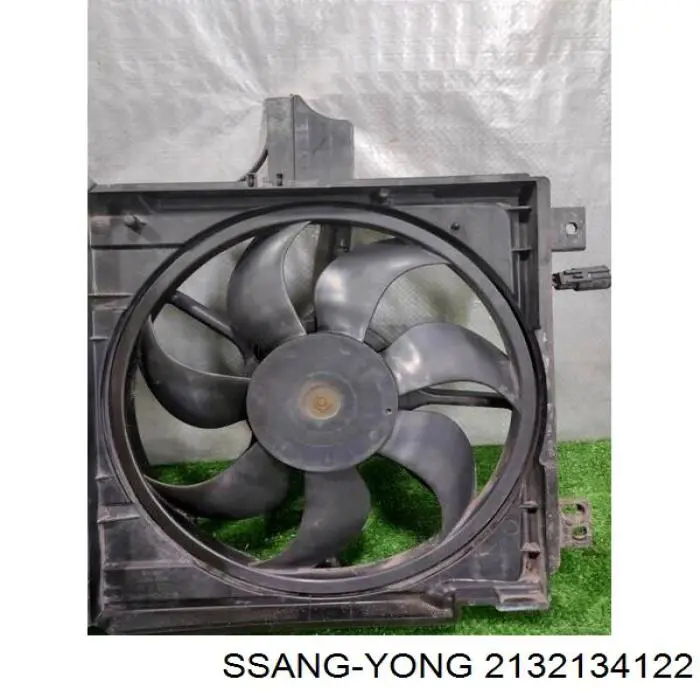 2132134122 Ssang Yong difusor de radiador, ventilador de refrigeración, condensador del aire acondicionado, completo con motor y rodete