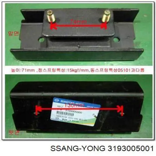 Soportes de motor trasero Ssang Yong 3193005001 precio, desde 93,65 EUR