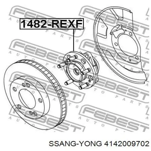 4142009702 Ssang Yong cubo de rueda delantero