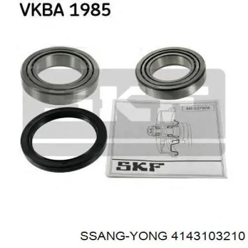 Comprar 4143103210X Ssang Yong Cojinete interno del cubo de rueda delantera