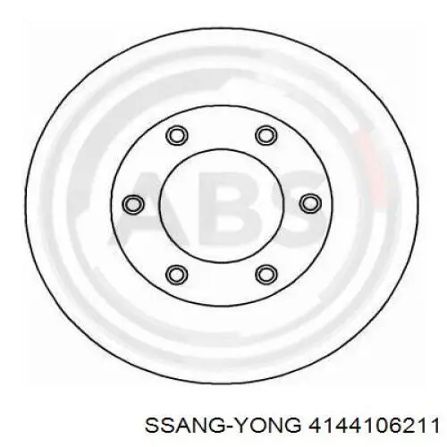 4144106211 Ssang Yong freno de disco delantero