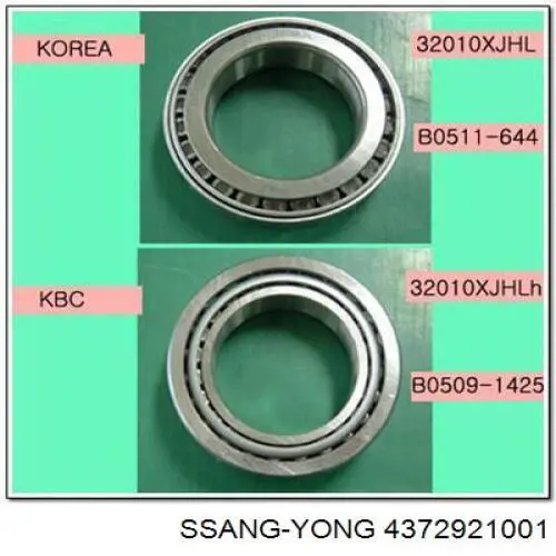 Cojinete del diferencial del eje trasero KBC 4372921001 precio, desde 38,48 EUR