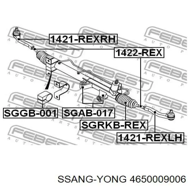 Comprar 465000901B Ssang Yong Cremallera