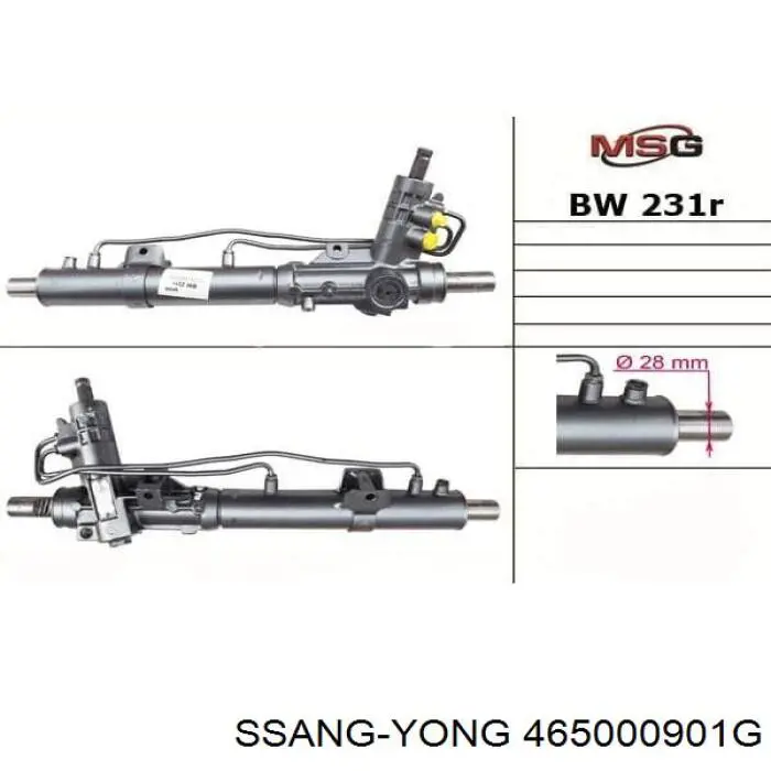Comprar 465000901G Ssang Yong Cremallera