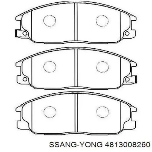 4813008260 Ssang Yong pastillas de freno delanteras