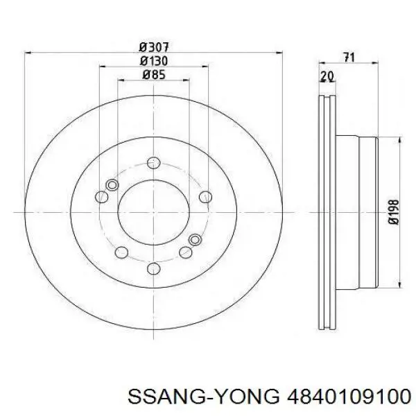 Comprar 4840109100 Ssang Yong Disco de freno trasero