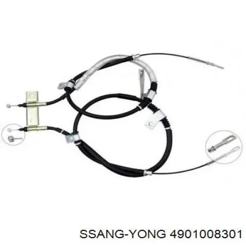 4901008301 Ssang Yong cable de freno de mano trasero derecho/izquierdo